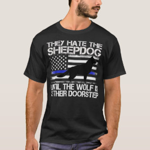 De hatar fårhunden, den blå polisen K9 Gi T Shirt