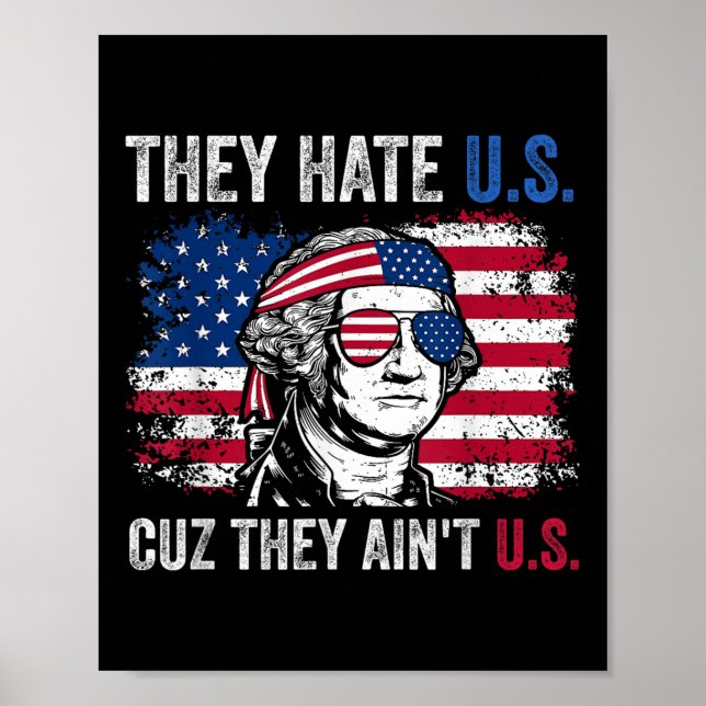 De hatar oss Cuz.. de ger oss amerikanska Flagga 4 Poster (Framsidan)
