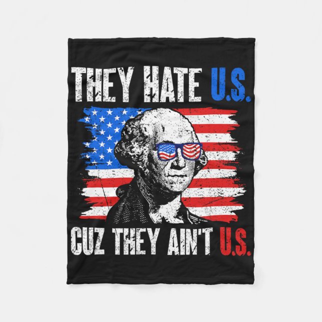 De hatar oss för att de inte är oss USA Amerikansk Fleecefilt (Framsidan)