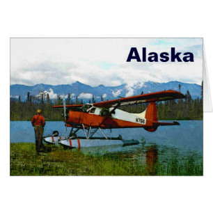 De Havilland Bäver Floatplane - Alaska Hälsningskort