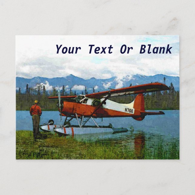 De Havilland Beaver Floatplan - Alaska Vykort (Framsida)