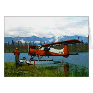 De Havilland Beaver Floatplan Hälsningskort