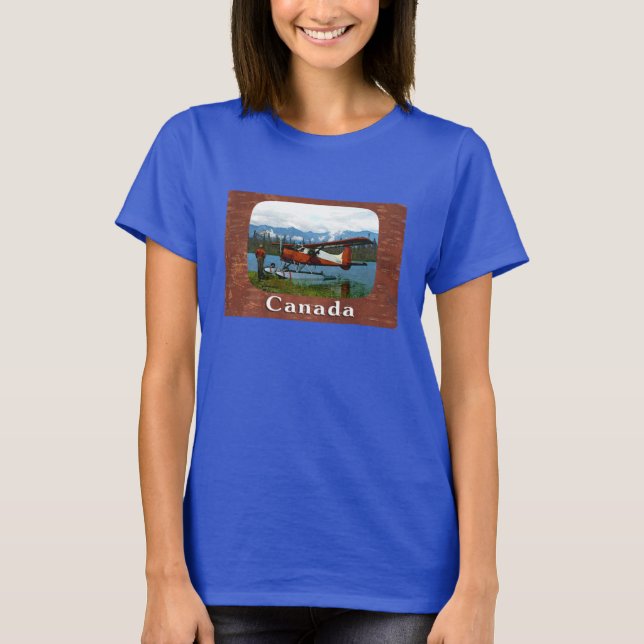 De Havilland Beaver Floatplan T-shirt (Framsida)