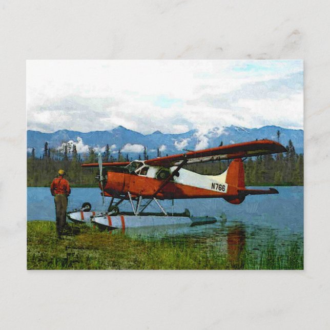 De Havilland Beaver Floatplan Vykort (Framsida)