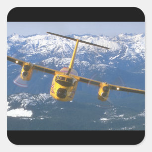 De Havilland Buffalo. (buffel_Militärflygplan) Fyrkantigt Klistermärke