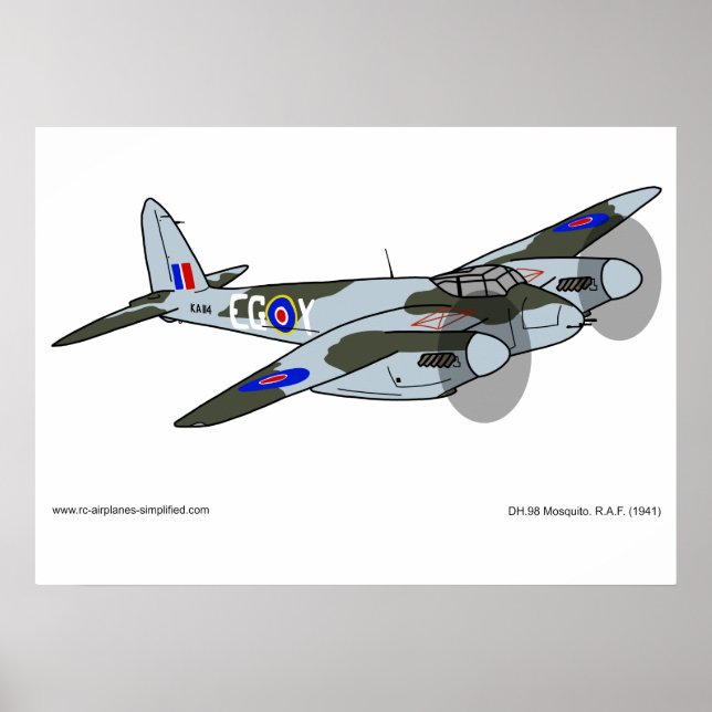 de Havilland Mosquito (1941) Poster (Framsidan)