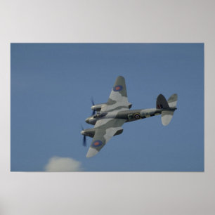 De Havilland Mygga T3-bankrörelse, visninginvasion Poster