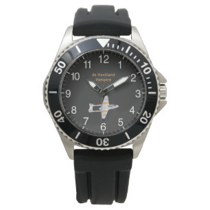 de Havilland Vampampire British WW2-flygplan Armbandsur