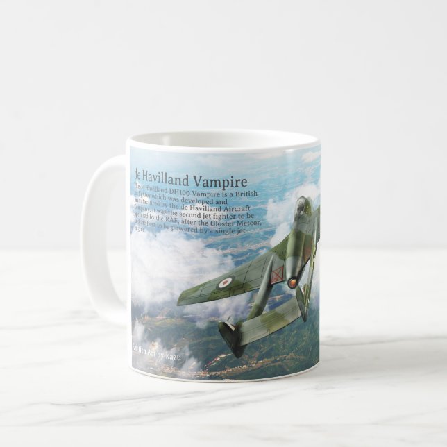 de Havilland Vampire Kaffemugg (Framsida vänster)