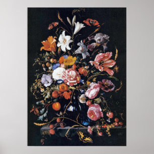 de Heem Blommigt Vas Painting Poster