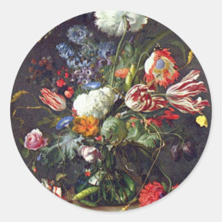 De Heem Flower Stickers Runt Klistermärke