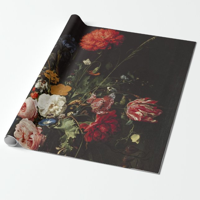 de Heem Flower Vas Painting Presentpapper (Utrullad)