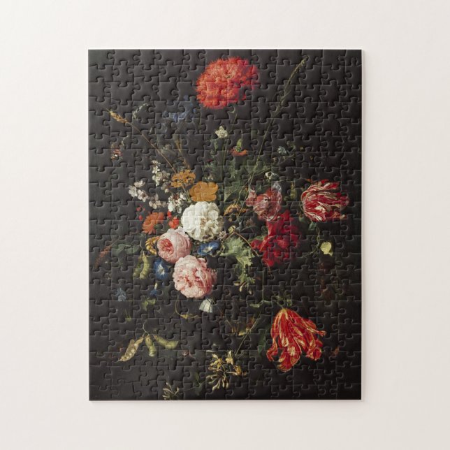 de Heem Flower Vas Painting Pussel (Vertikal)