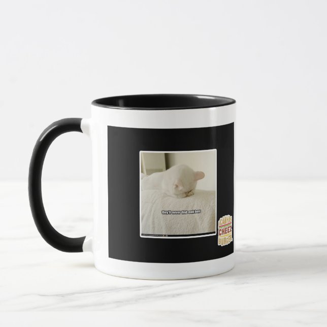 De hittar aldrig mig här mugg (Vänster)