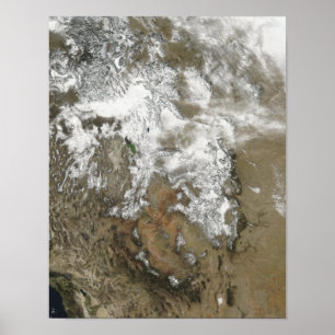 De höga topparna i Rocky mountains Poster