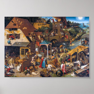 De holländska ordspråken   Pieter Bruegel den äldr Poster