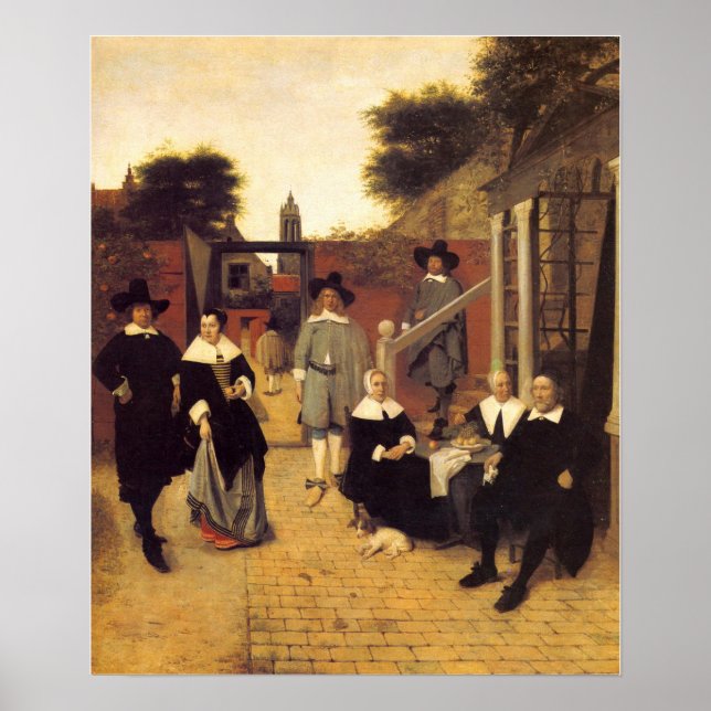 De Hooch - Nederländska familjen 1662 Poster (Framsidan)
