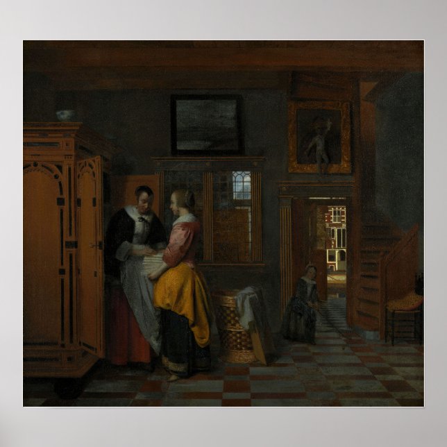 De Hooch - vid Linen Closet Poster (Framsidan)