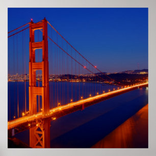 De iconic överbryggar med San Francisco Poster