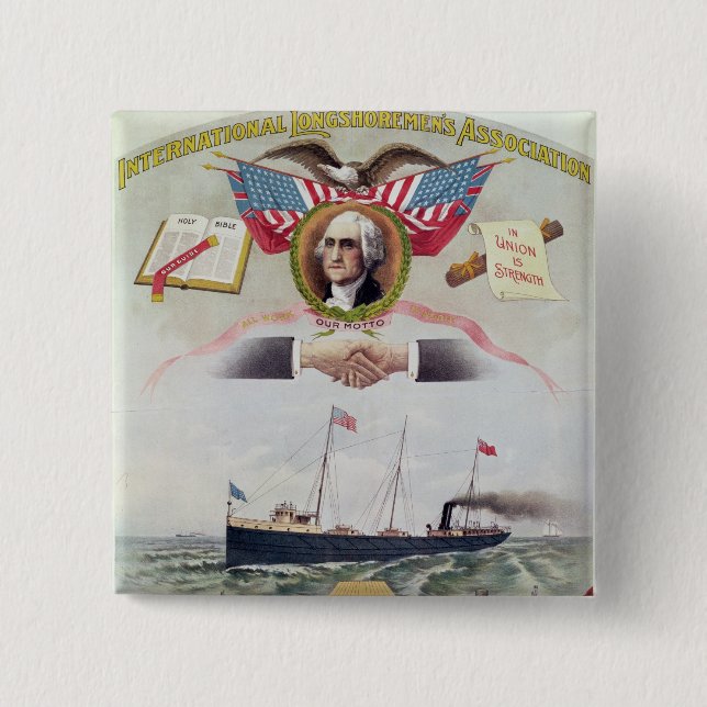 De internationella longshoremen'snas anslutning knapp (Framsida)