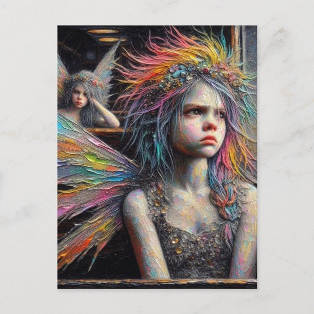 De irriterade små älskvärda feerna vykort (Framsida)