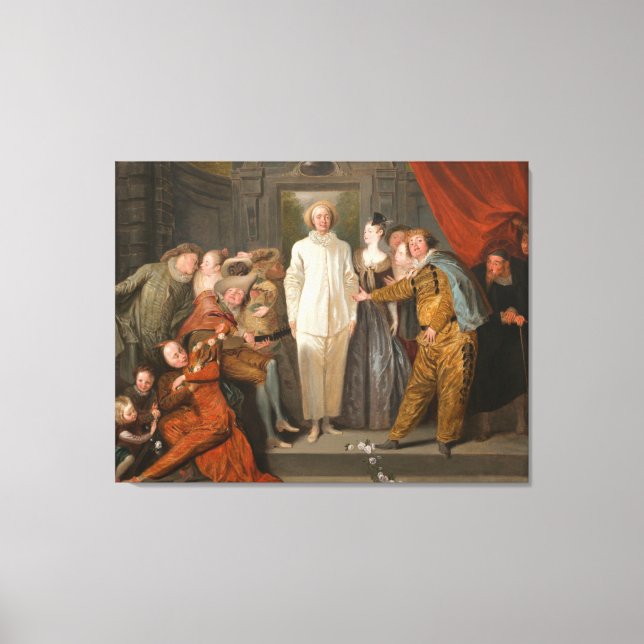 De italienska Komikerna Canvastryck (Framsida)