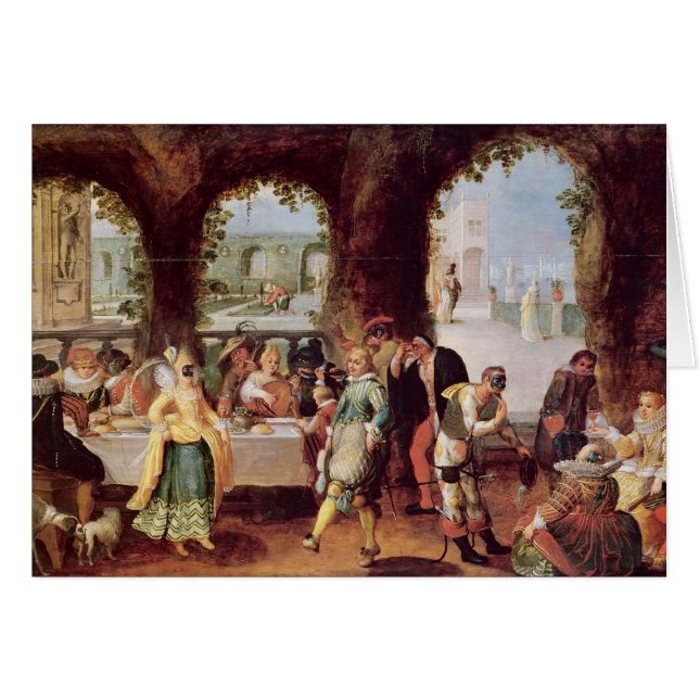 De italienska komikerna hälsningskort (Framsidan Horizontal)