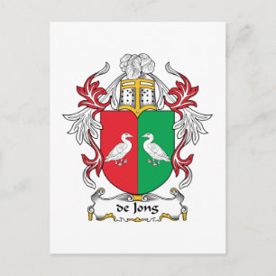 de Jong Family Crest Vykort