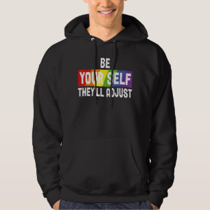 De justerar Lgbtq Rainbow Flagga Gay Hoodie