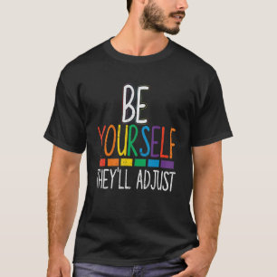 De justerar Lgbtq Rainbow Flagga Gay T Shirt