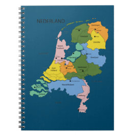 De kaart van Nederland Anteckningsbok