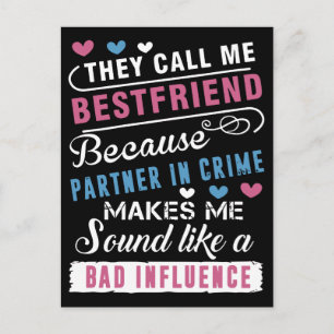 De kallar mig "bästa vän" för partner i brott vykort