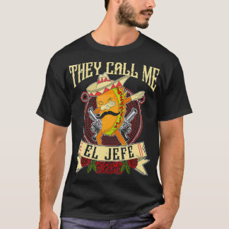 De kallar mig El Jefe Gift, spanska Meican Chef Ta T Shirt