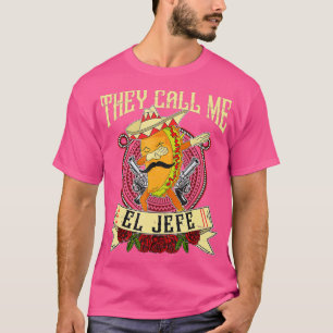 De kallar mig El Jefe spansk mexikan Chef Taco Dab T Shirt