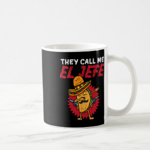 De kallar mig El Jefe Taco Funny Chef Cinco De May Kaffemugg