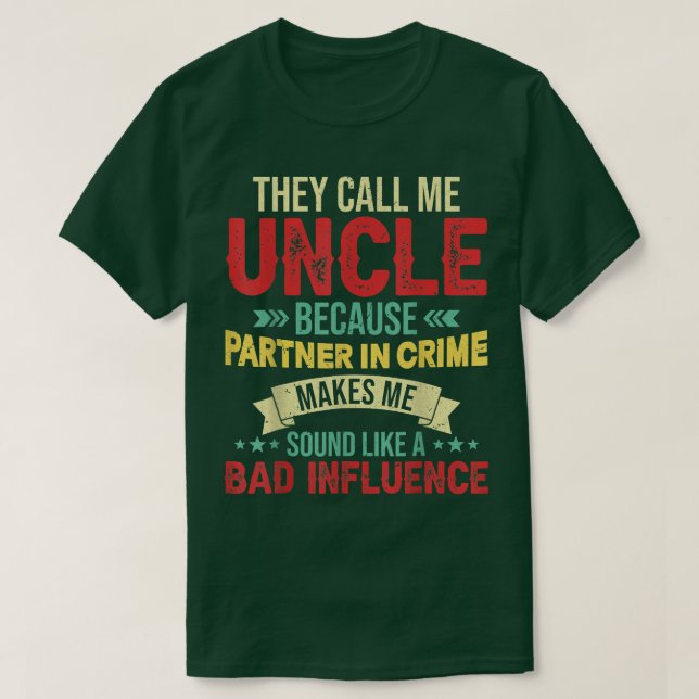 De kallar mig farbror Partner i Crime Manar Far  T Shirt (Design framsida)