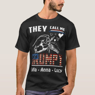 De kallar mig Grumpy Old Veteran Granddad Barnbarn T Shirt