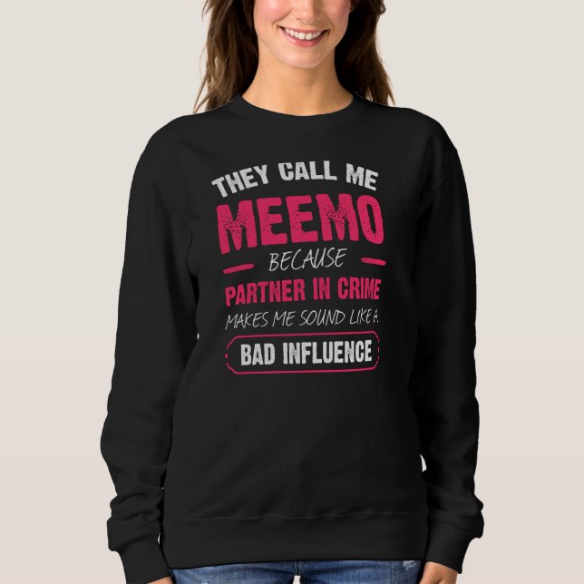 De kallar mig Meemo för att partner i brottstilt T Shirt (Framsida)