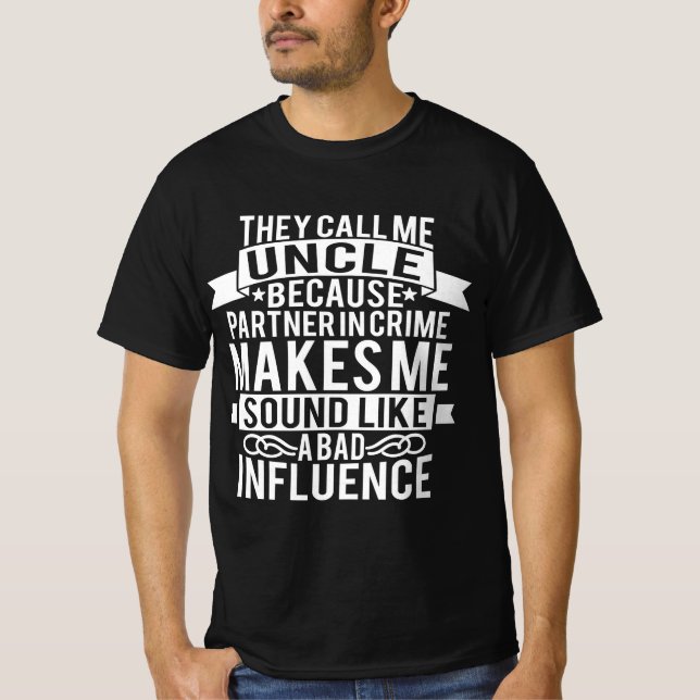 De kallar mig morbror partner i brott t shirt (Framsida)