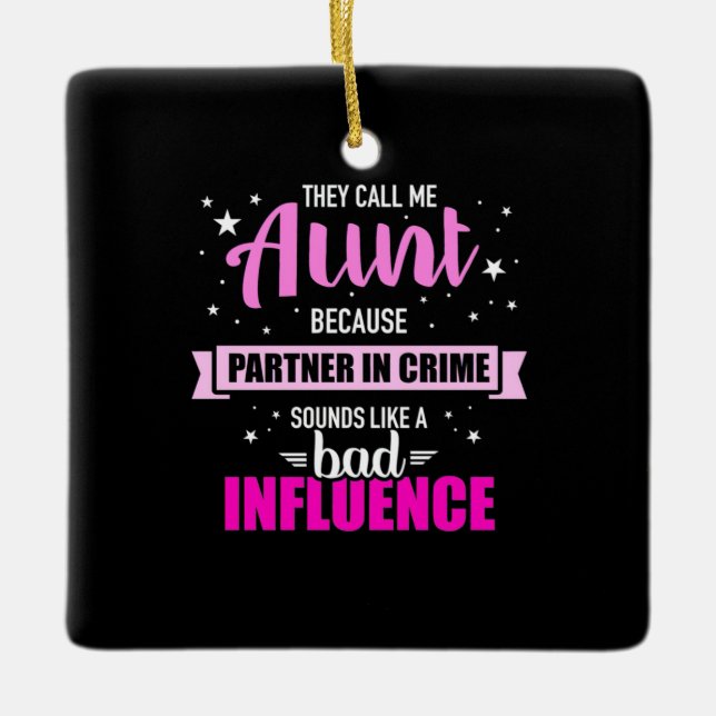 De kallar mig Moster Julgransprydnad Keramik (Framsida)