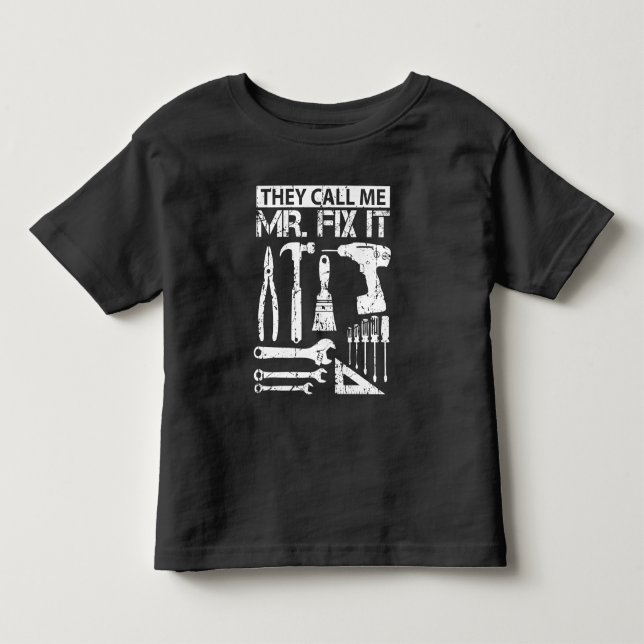 De kallar mig Mr. Fix det funny Handyman Pappa Far T Shirt (Framsida)