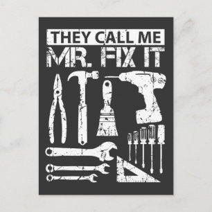 De kallar mig Mr. Fix det funny Handyman Pappa Far Vykort