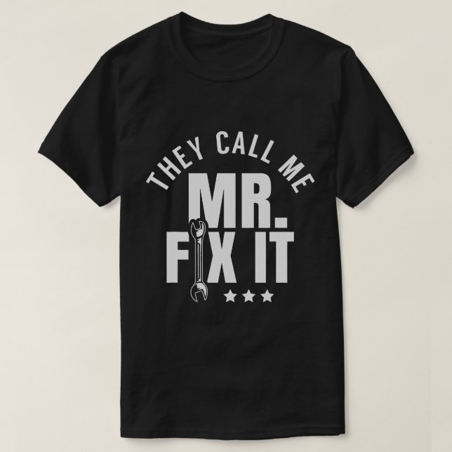 De kallar mig mr Fix Handyman T Shirt (Design framsida)