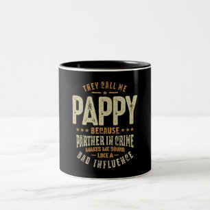De kallar mig pappery för att partner i brott - Pa Två-Tonad Mugg