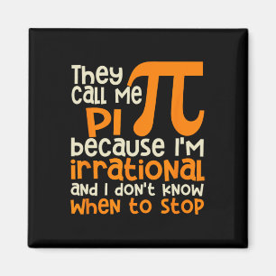 De kallar mig Pi Symbol Irrationell Math Pi Day Sc Magnet