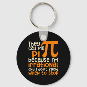 De kallar mig Pi Symbol Irrationell Math Pi Day Sc Nyckelring