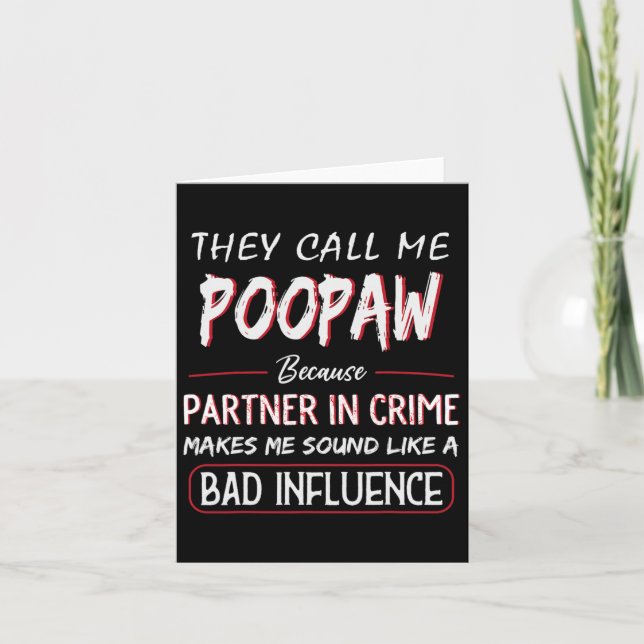 De kallar mig Poopaw eftersom partner i brott papp Kort (Framsida)