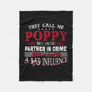 De kallar mig Poppy Far Day Gift Fleecefilt