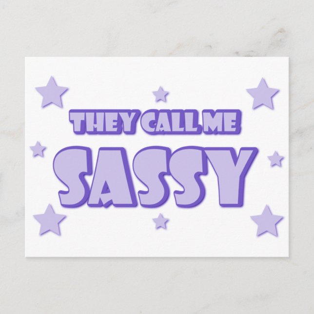 De kallar mig Sassy Vykort (Framsida)