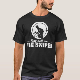 De kallar mig "Sniper Funny Paintball Gift" T Shirt